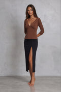 v-neck gathered top