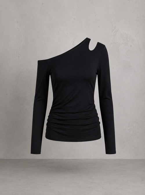 asymmetric cutout top